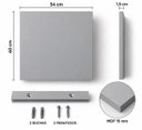 Ver imagem 1 de Painel Decorativo Modular Florêncio 60x54cm MDF 15mm Cinza para TV e Cabeceira