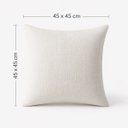 Ver imagem 3 de Kit 2 Capa Almofada Linho Macio Luxo 45x45 Decorativa com Ziper Offwhite