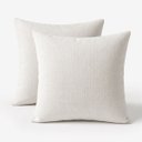 Ver imagem 5 de Kit 2 Capa Almofada Linho Macio Luxo 45x45 Decorativa com Ziper Offwhite