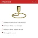 Ver imagem 2 de Castiçal Decorativo de Metal Dourado 6x10x10cm Porta Vela Mesa Jantar Decoração