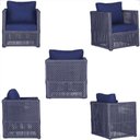 Ver imagem 5 de Mesa e 1 Poltrona Madri Corda Náutica Estofado 10 Trama Azul