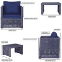 Ver imagem 2 de Mesa e 1 Poltrona Madri Corda Náutica Estofado 10 Trama Azul