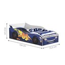 Ver imagem 3 de Cama Infantil Artemis MDF-MDP Azul com Grade de Proteção Casah