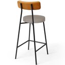 Ver imagem 5 de Banqueta Baixa Cozinha Sala Jantar Bancada Milão L02 Couríssimo Whisky Linho Bege - lyam decor