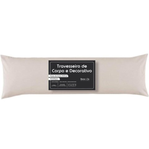 Travesseiro Body Pillow Aconchego Inteligente 40x135cm Branco