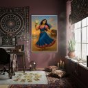 Ver imagem 1 de Quadro Decorativo Cigana Yasmin 70x50cm Mold Branca
