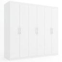 Ver imagem 3 de Guarda-Roupa Casal 6 Portas Romeu Branco - Panorama Móveis