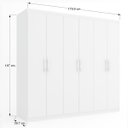 Ver imagem 4 de Guarda-Roupa Casal 6 Portas Romeu Branco - Panorama Móveis