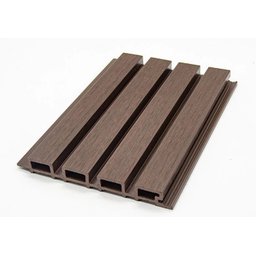 Painel Ripado Externo de Composto Plastico e Madeira Wpc 220262900 Cor Walnut - 1