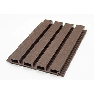 Painel Ripado Externo de Composto Plastico e Madeira Wpc 220262900 Cor Walnut