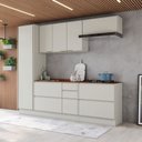 Ver imagem 1 de Cozinha Completa Fineze 6 Portas 6 Gavetas com Tampo 100% MDF Areia Hp/Cinamomo - Henn