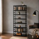 Ver imagem 1 de Estante Multiuso Organizador Livreiro Estilo Industrial 180x70 Preto Total