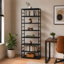 Ver imagem 2 de Estante Multiuso Organizador Livreiro Estilo Industrial 180x70 Preto Total