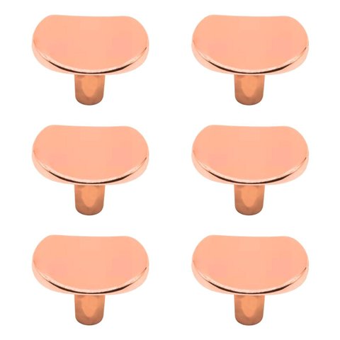 Kit 6 Puxadores em Metal Para Portas de Armário Gavetas - Wp Connect Puxador Para Portas Rosé Gold