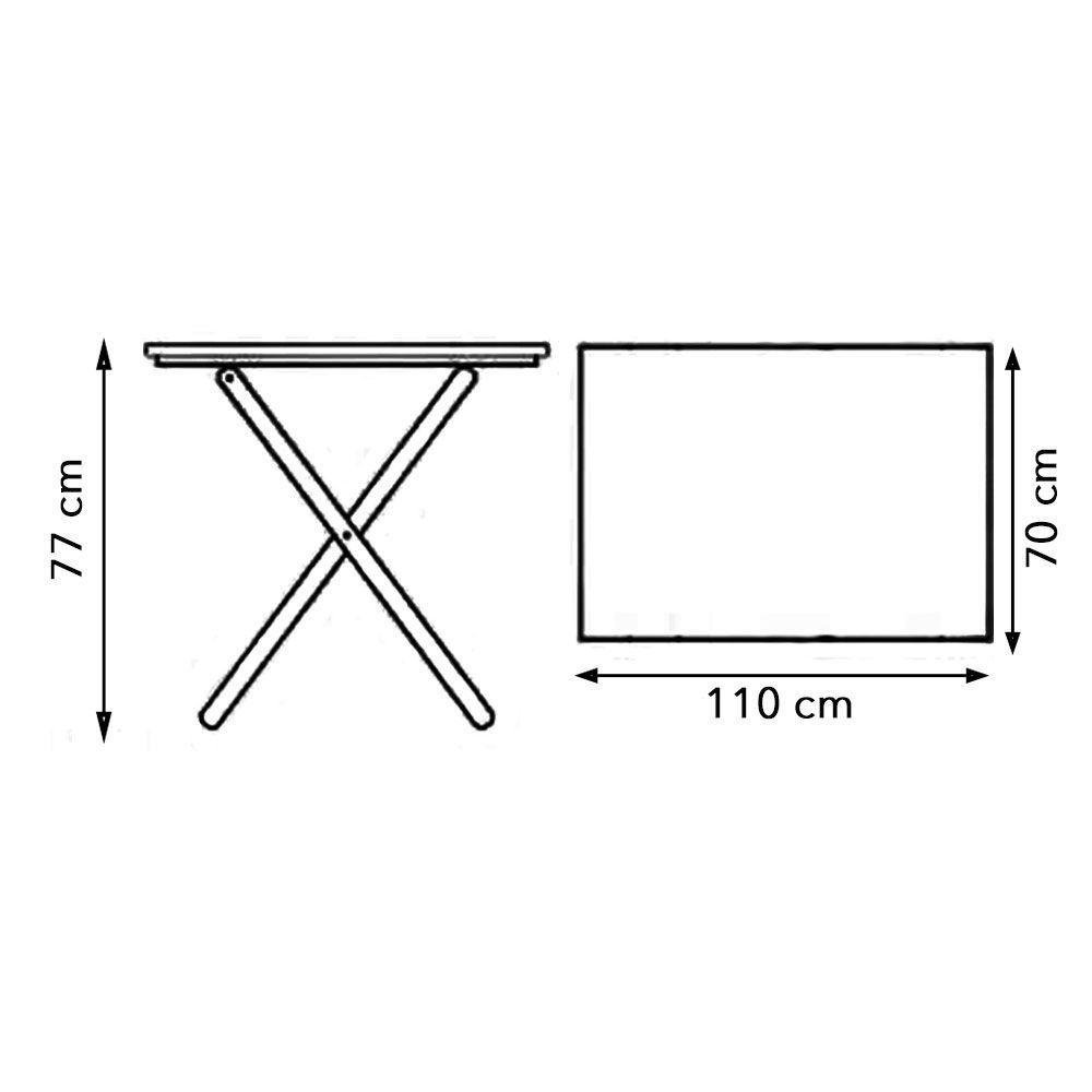 Kit 4 Conjuntos De Mesa Dobráveis De Madeira 70x110cm Com 6 Cadeiras Imbuia Cor: Imbuia - 2