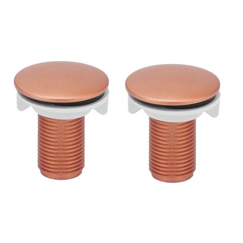 2 Tampa Tampão Tapa Furo Plug Rose 1/2 Lavatório/Pia/Cuba