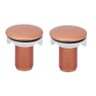 2 Tampa Tampão Tapa Furo Plug Rose 1/2 Lavatório/Pia/Cuba - 1