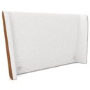 Ver imagem 1 de Cabeceira Cama Box Queen 160cm Nilo P05 Couríssimo Whisky Bouclê Cru - Lyam Decor
