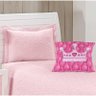 Colcha Solteiro Print 03 Peças - Acompanha Almofada - Rosa - 3