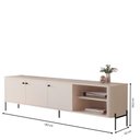 Ver imagem 3 de Rack para Tv 70 Polegadas Olaf Off White Preto