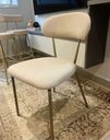 Ver mais imagens de Cadeira de Jantar Design Moderno Tecido Bouclé Off White 2un