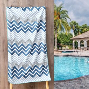 Toalha de Praia Aveludada Estampada 1,40x70 cm Sultan Realce Premium:Cinza