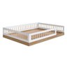 Cama de Chão Casal sem Colchão Aveiro Oak/branco Linha Affetto Aft009 Completa Móveis - 2