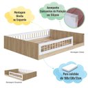 Ver imagem 2 de Cama de Chão Casal sem Colchão Aveiro Oak/branco Linha Affetto Aft009 Completa Móveis
