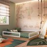 Cama de Chão Casal sem Colchão Aveiro Oak/branco Linha Affetto Aft009 Completa Móveis - 1
