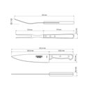Ver imagem 3 de Kit para Churrasco Tramontina com Laminas em Aço Inox e Cabos em Madeira Polywood Vermelho 15 Peç