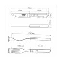 Ver imagem 4 de Kit para Churrasco Tramontina com Laminas em Aço Inox e Cabos em Madeira Polywood Vermelho 15 Peç