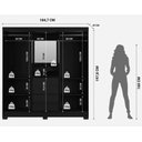 Ver mais imagens de Guarda-Roupa Italo Casal 2 Portas de Correr c/ Espelho - Preto Fosco
