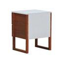 Ver imagem 5 de Mesa de Cabeceira Lyon 2 Gavetas - Amêndoa Branco