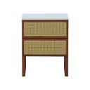 Ver imagem 6 de Mesa de Cabeceira Lyon 2 Gavetas - Amêndoa Branco