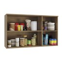 Ver imagem 2 de Armário Aéreo Cozinha Botanic 120cm 03 Portas M634 Kappesberg - Nogueira