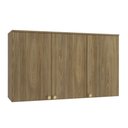 Ver imagem 1 de Armário Aéreo Cozinha Botanic 120cm 03 Portas M634 Kappesberg - Nogueira