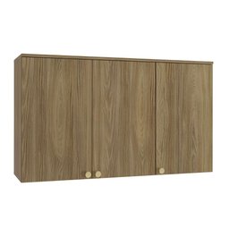 Armário Aéreo Cozinha Botanic 120cm 03 Portas M634 Kappesberg - Nogueira - 1