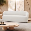 Ver imagem 1 de Sofá Orgânico Living Leez 205cm 03 Lugares Bouclê Off White - Desk Design Cor Off White