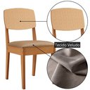 Ver imagem 5 de Mesa de Jantar Yasmin 180cm Tampo Mdf Vidro Canto Copo com 6 Cadeiras Copper Premium