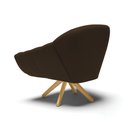 Ver imagem 5 de Kit 02 Poltronas Giratória Giovana Suede Base Madeira MA30 - D’Rossi - Marrom