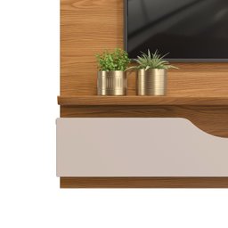 Painel para Tv até 60 Polegadas 2 Portas Levi Dj Móveis Carvalho Nobre/griz - 6