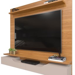 Painel para Tv até 60 Polegadas 2 Portas Levi Dj Móveis Carvalho Nobre/griz - 7