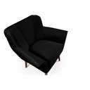 Ver imagem 4 de Cadeira Poltrona Yasmin Veludo Decorativa Império Estofados Preto