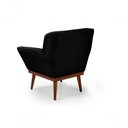 Ver imagem 3 de Cadeira Poltrona Yasmin Veludo Decorativa Império Estofados Preto