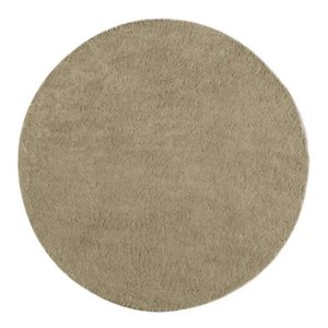 Tapete Macio Peludo 1,00m Redondo Bege Trigo