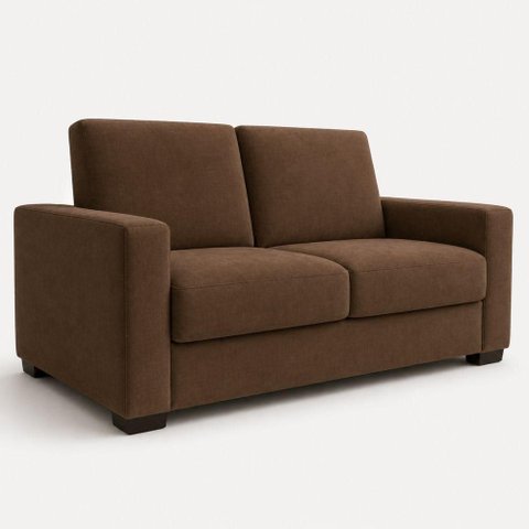 Sofá Namoradeira 3 Lugares 200cm Marrom Suede Online Confort