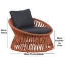 Ver imagem 4 de Chaise Área Externa Monza Alumínio Pintura Corda Náutica Trama