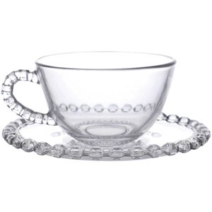 Jogo de 8 Pecas Diamante para Cha em Cristal 200ml