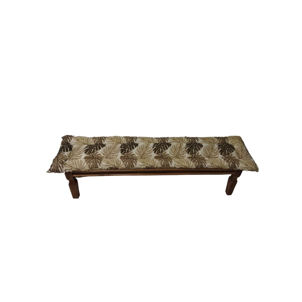 Almofada Futon para Cadeira e Banco 150cm X 40cm Estampada:06 Marrom e Bege