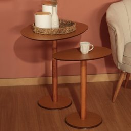 Kit Mesas Laterais Heming Design Orgânico para Sala de Estar - 3